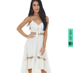 NanaMacs White High-Low Dress